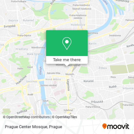 Prague Center Mosque map