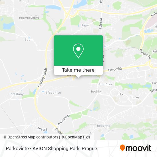 Parkoviště - AVION Shopping Park map