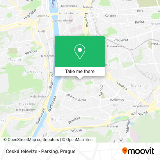 Карта Česká  televize - Parking