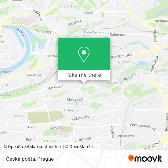Карта Česká pošta