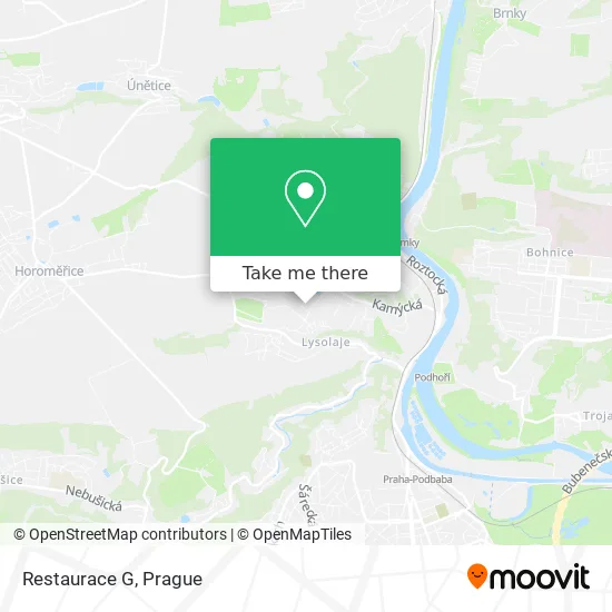 Карта Restaurace G