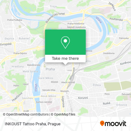 INKOUST Tattoo Praha map