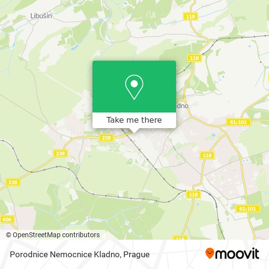 Porodnice Nemocnice Kladno map