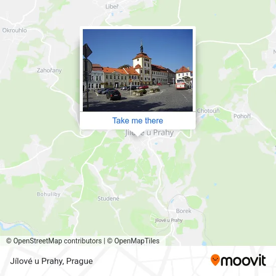 Карта Jílové u Prahy