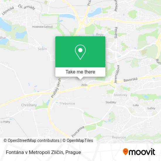 Карта Fontána v Metropoli Zličín