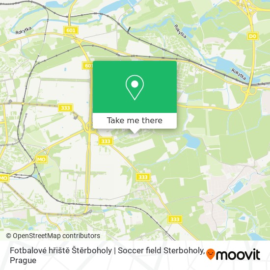 Fotbalové hřiště Štěrboholy | Soccer field Sterboholy map