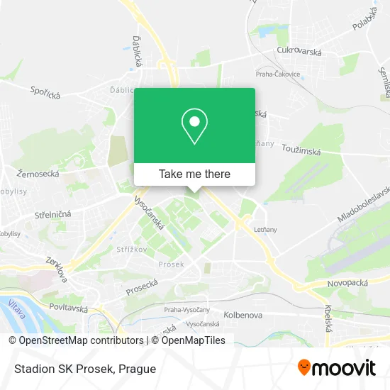 Карта Stadion SK Prosek
