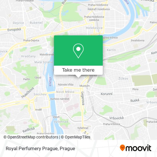 Royal Perfumery Prague map