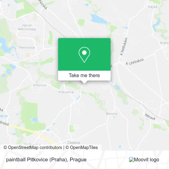 Карта paintball Pitkovice (Praha)