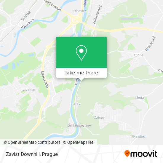 Zavist Downhill map