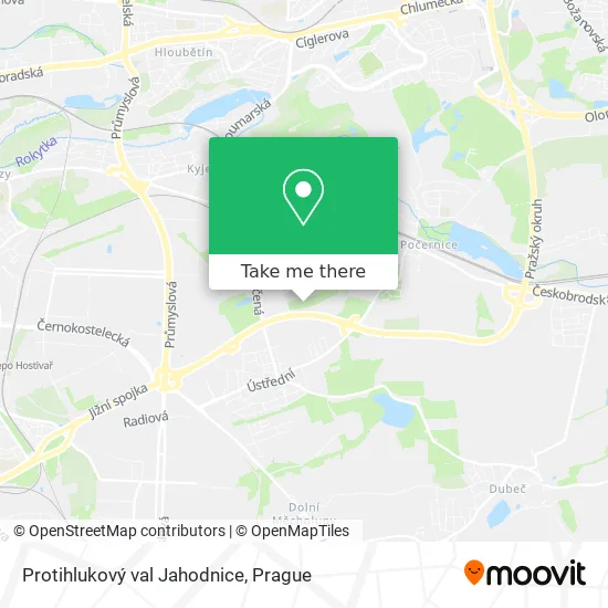 Карта Protihlukový val Jahodnice