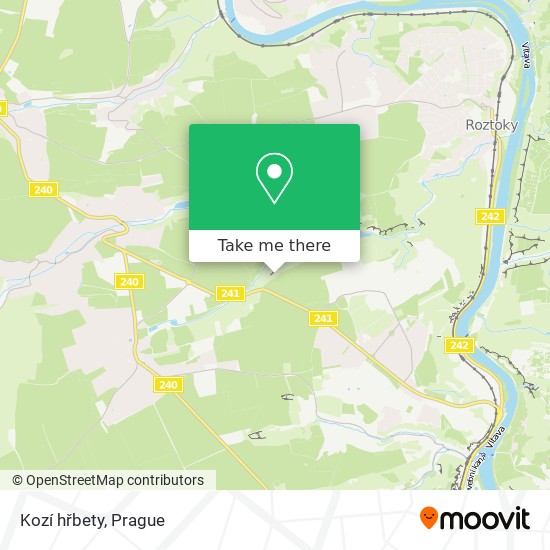 Kozí hřbety map