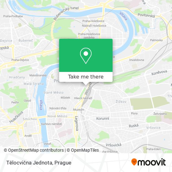 Tělocvična Jednota map