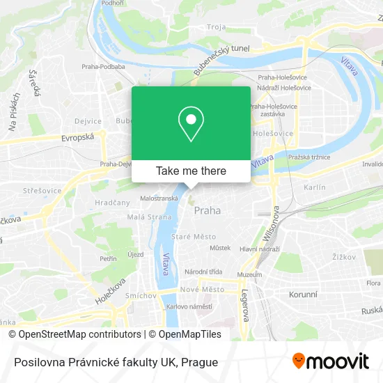 Карта Posilovna Právnické fakulty UK