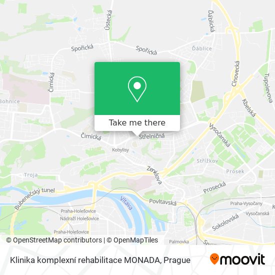 Klinika komplexní rehabilitace MONADA map