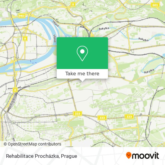 Rehabilitace Procházka map