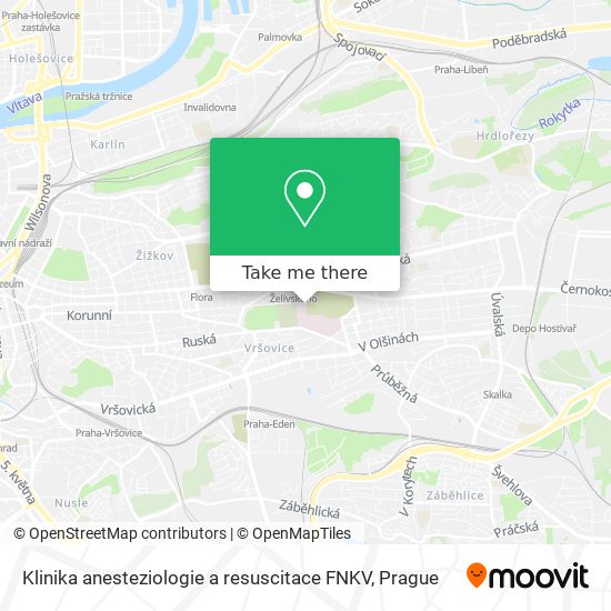 Klinika anesteziologie a resuscitace FNKV map