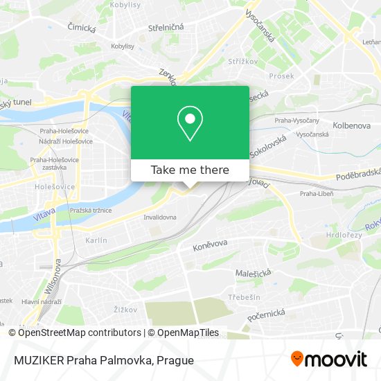 Карта MUZIKER Praha Palmovka
