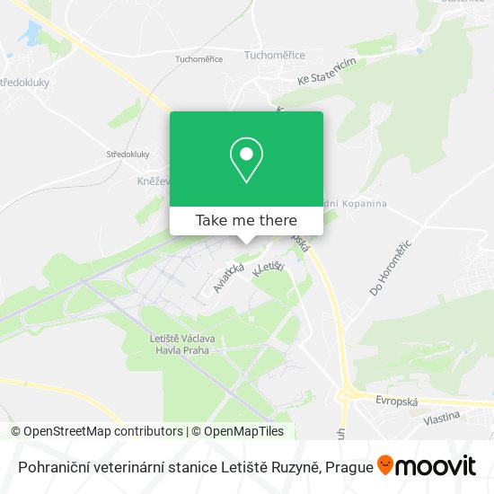 Pohraniční veterinární stanice Letiště Ruzyně map