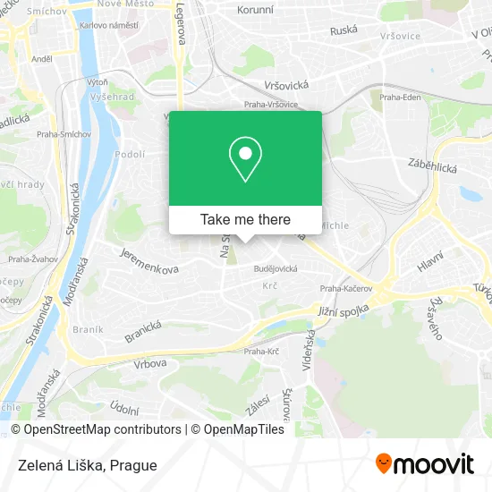 Карта Zelená Liška