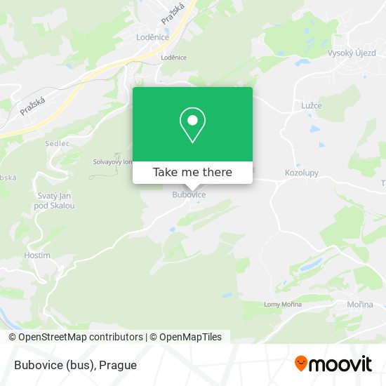 Bubovice (bus) map