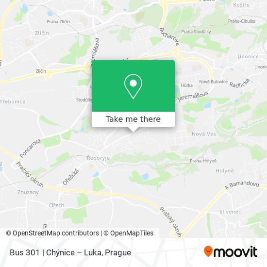 Bus 301 | Chýnice – Luka map