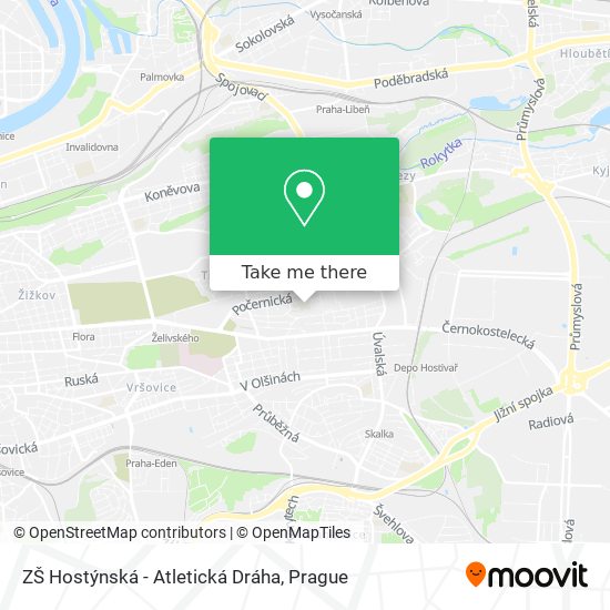 ZŠ Hostýnská - Atletická Dráha map