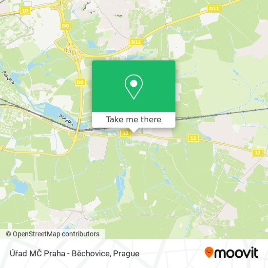 Карта Úřad MČ Praha - Běchovice