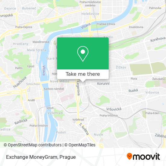 Exchange MoneyGram map