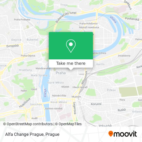 Карта Alfa Change Prague