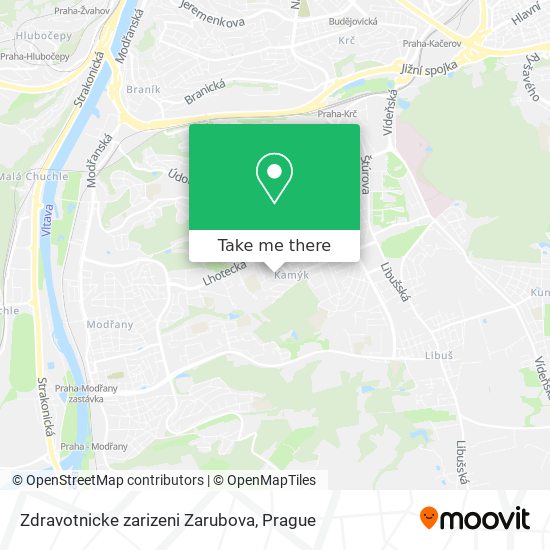 Zdravotnicke zarizeni Zarubova map