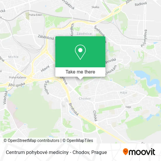 Карта Centrum pohybové medicíny - Chodov