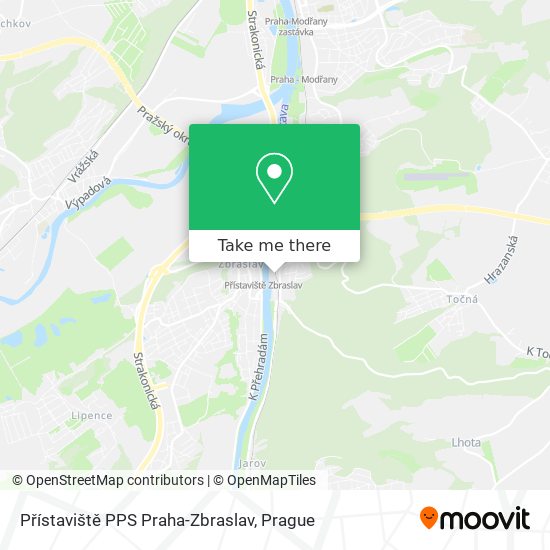 Карта Přístaviště PPS Praha-Zbraslav