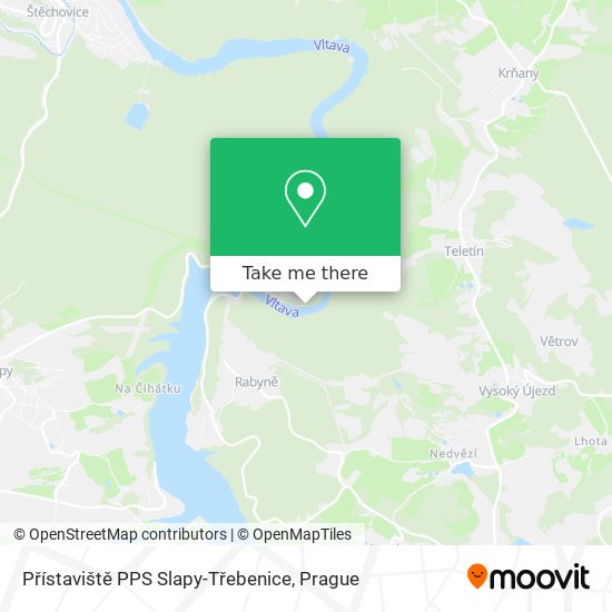 Карта Přístaviště PPS Slapy-Třebenice