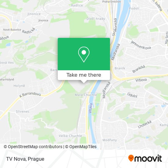 TV Nova map