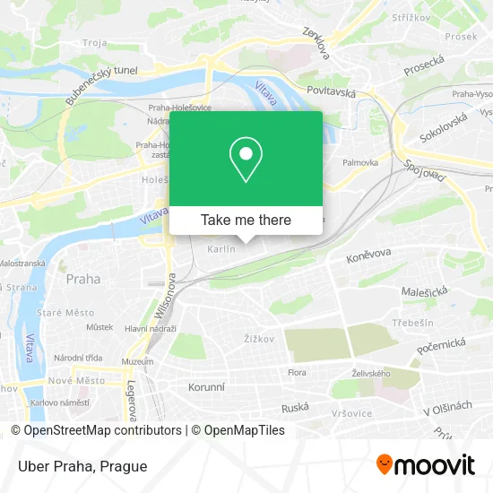 Карта Uber Praha