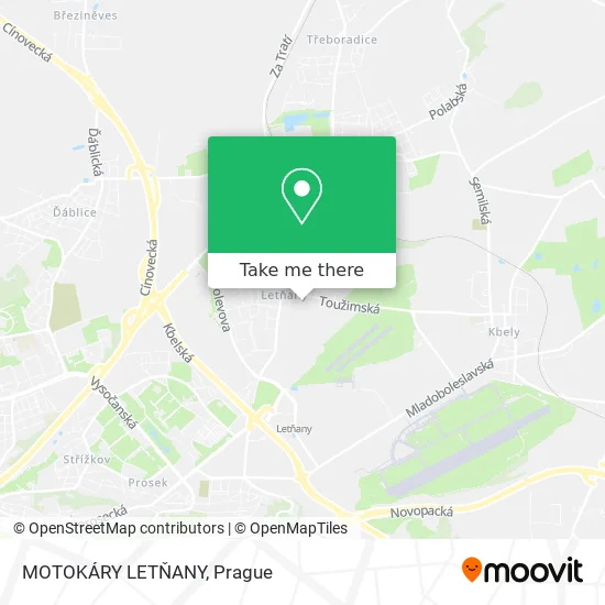 Карта MOTOKÁRY LETŇANY