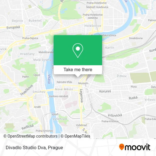 Карта Divadlo Studio Dva