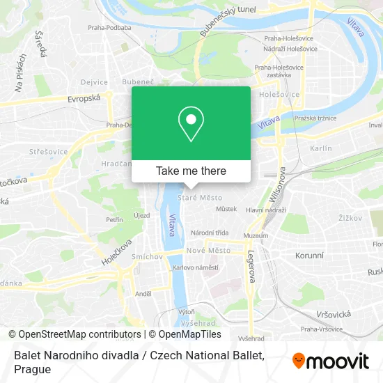 Карта Balet Narodniho divadla / Czech National Ballet