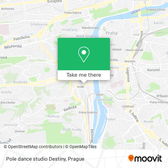 Pole dance studio Destiny map