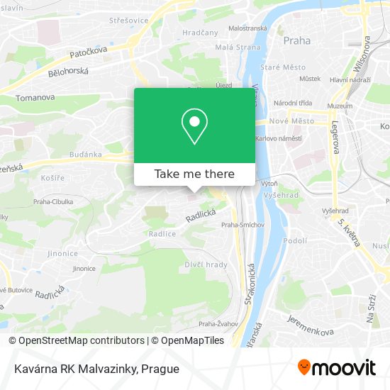Kavárna RK Malvazinky map