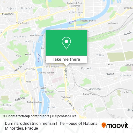 Карта Dům národnostních menšin | The House of National Minorities