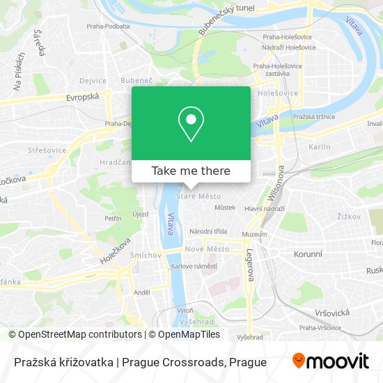 Карта Pražská křižovatka | Prague Crossroads