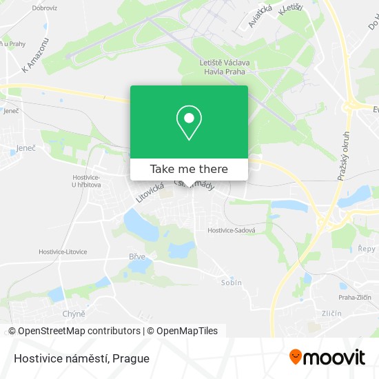 Hostivice náměstí map