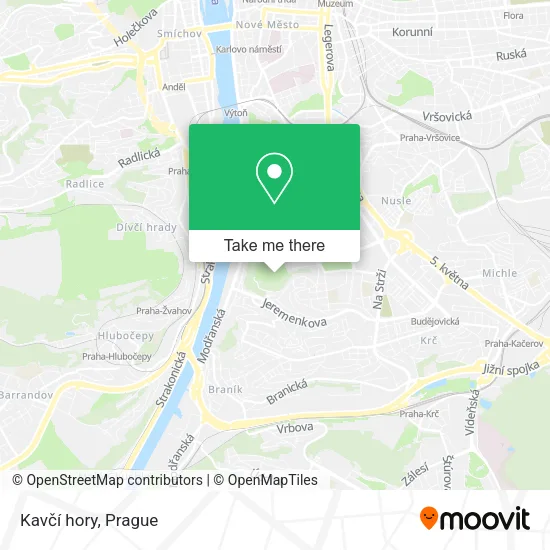 Карта Kavčí hory