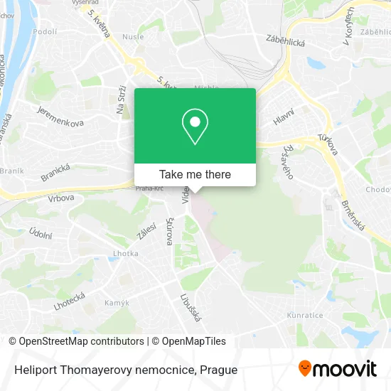 Карта Heliport Thomayerovy nemocnice