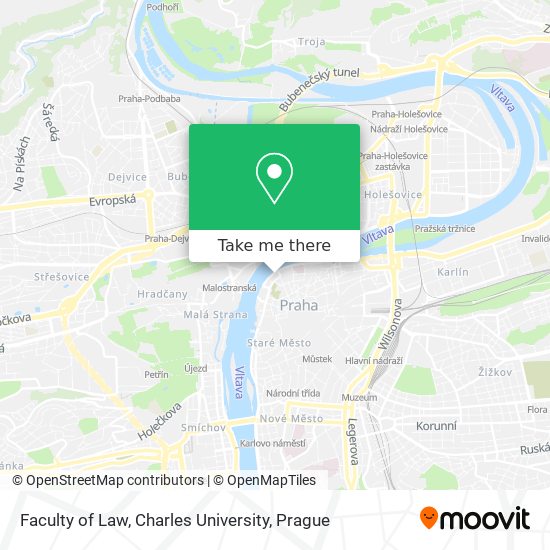 Карта Faculty of Law, Charles University