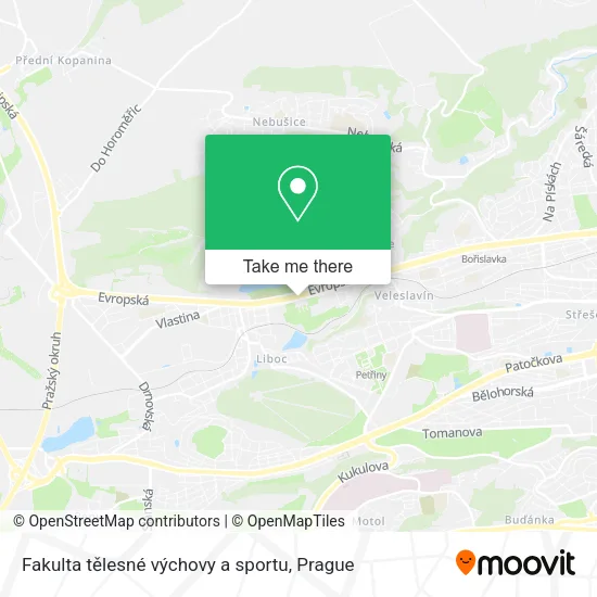 Fakulta tělesné výchovy a sportu map