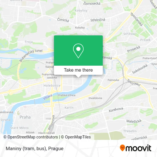 Карта Maniny (tram, bus)