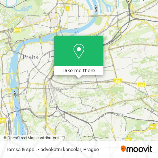 Карта Tomsa & spol. - advokátní kancelář